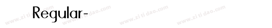 我情深你若懂 Regular字体转换
